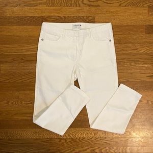 Chanel skinny white denim jeans, size 44